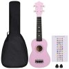Set soprano ukulele s obalem pro děti růžové 21"