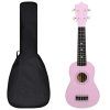 Set soprano ukulele s obalem pro děti růžové 21" 70148