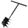 Zemní vrták s rukojetí 250 mm ocel černý 145258