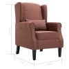 Křeslo hnědé textil 248617