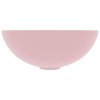 Koupelnové umyvadlo keramické matně růžové kulaté