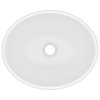 Luxusní umyvadlo oválného tvaru matně bílé 40x33 cm keramika