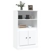 Skříň highboard bílá 60 x 35,5 x 103,5 kompozitní dřevo