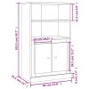 Skříň highboard bílá 60 x 35,5 x 103,5 kompozitní dřevo