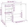 Psací stůl se zásuvkami bílý vysoký lesk 102x50x76 cm kompozit