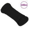 Pracovní lano černé 5 mm 100 m polyester 152809