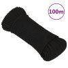 Pracovní lano černé 3 mm 100 m polyester 152799