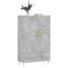 Skříň highboard betonově šedá 69,5x31x115 cm kompozitní dřevo