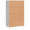Skříň highboard betonově šedá 69,5x31x115 cm kompozitní dřevo
