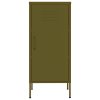 Úložná skříň olivově zelená 42,5 x 35 x 101,5 cm ocel