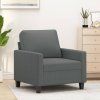 Křeslo tmavě šedé 60 cm textil 359148