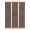 3dílný paraván hnědý 120 x 170 x 4 cm textil