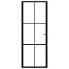 Interiérové dveře ESG sklo a hliník 76 x 201,5 cm černé
