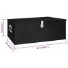 Úložný box černý 100 x 55 x 37 cm hliník 152257