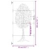 Zahradní branka 85 x 200 cm z cortenové oceli, design stromu
