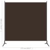 Paraván hnědý 175 x 180 cm textil