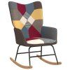 Houpací křeslo patchwork textil 328191