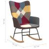 Houpací křeslo patchwork textil 328191