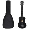 Set soprano ukulele s obalem pro děti černé 23"
