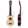 Set sopránové ukulele s obalem pro děti světlé dřevo 21"