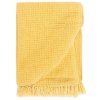 Přehoz bavlna 220 x 250 cm hořčicově žlutý