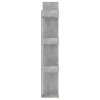 Knihovna betonově šedá 86 x 25,5 x 140 cm kompozitní dřevo