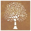 Zahradní nástěnná dekorace 55 x 55 cm cortenová ocel Strom