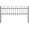 Zahradní plot s obloučky ocelový 1,8 m černý