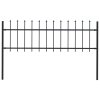 Zahradní plot s hroty ocel 1,8 m černý