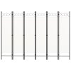 6dílný paraván bílý 240 x 180 cm