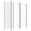 6dílný paraván bílý 300x200 cm textil