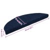 Samolepicí nášlapy na schody 5 ks navy 56x17x3 cm vpichované