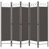 5dílný skládací paraván antracitový 200 x 180 cm