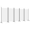 5dílný paraván bílý 433x180 cm textil