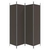 4dílný paraván hnědý 200x200 cm textil