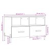 TV skříňka černá 80 x 36 x 50 cm kompozitní dřevo