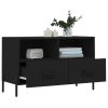 TV skříňka černá 80 x 36 x 50 cm kompozitní dřevo