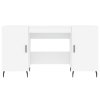 Psací stůl bílý 140 x 50 x 75 cm kompozitní dřevo