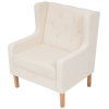Křeslo krémové bílé textil 245449