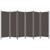 6dílný paraván antracitový 300 x 180 cm