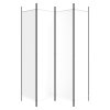 4dílný paraván bílý 200x200 cm textil