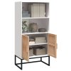 Highboard bílý 60 x 35 x 125 cm kompozitní dřevo