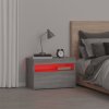 Noční stolek s LED osvětlením šedý sonoma 60 x 35 x 40 cm