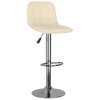 Barové židle 2 ks krémové textil