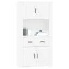 Skříň highboard bílá kompozitní dřevo 3185367