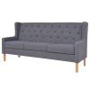 Sedací souprava 2 kusy textil šedá 274934
