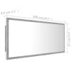 LED koupelnové zrcadlo betonově šedé 100 x 8,5 x 37 cm akrylové