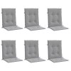 Podušky na židli nízké opěradlo 6 ks šedé oxfordská látka