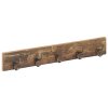 Věšák do předsíně s 5 háčky 100 x 2,5 x 15 cm recyklovaný masiv