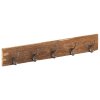 Věšák do předsíně s 5 háčky 100 x 2,5 x 15 cm recyklovaný masiv